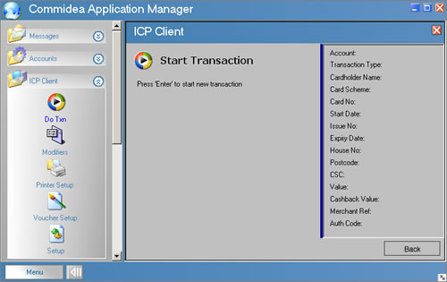 ICP client screenshot