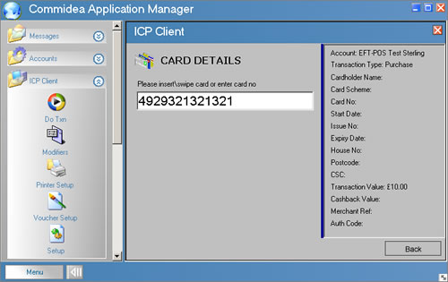 icp client - card number