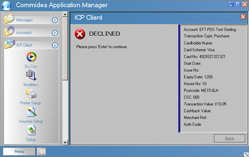 icp client - declined transaction