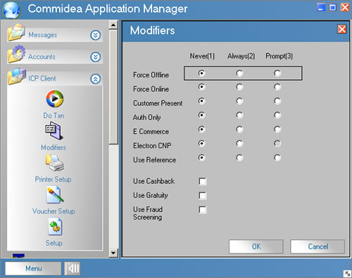 icp client - modifier setup